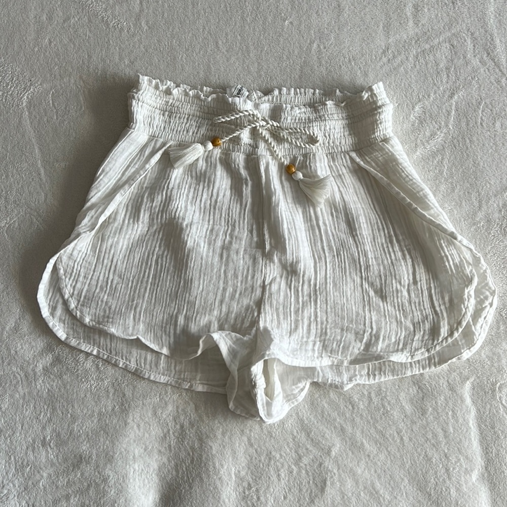 Abercrombie Sheer Linen Coverup Shorts